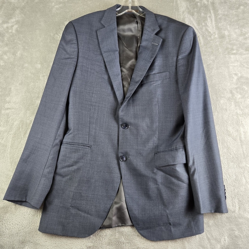 Peter Millar Blazer Mens 40 T Navy Blue Wool Sport Coat Formal Professional Work